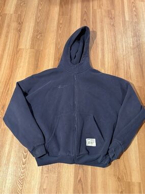 Men's Navy Zip-Up Hoodie Sweatshirt